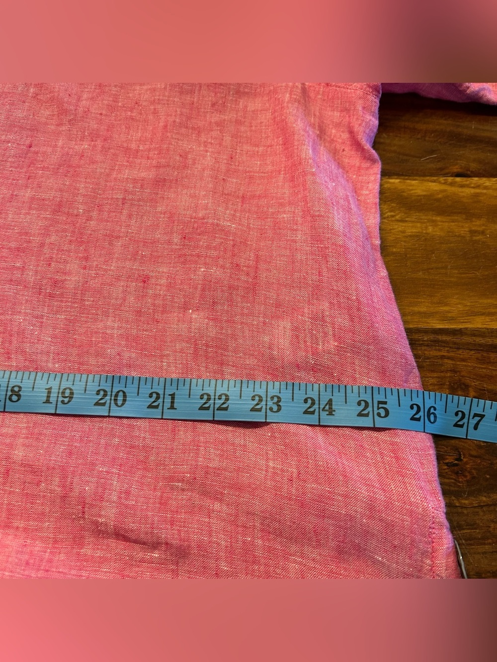Tahari Pink Linen Collared V-Neck Tunic - Picture 6 of 9